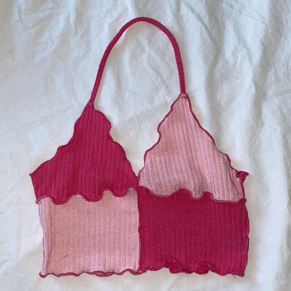 Color-Block Ruffled Halter Top Set - Picture 2 of 7